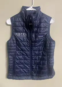 Patagonia Nano Puff Vest Navy Blue Lightweight Full Zip Size Small State College
