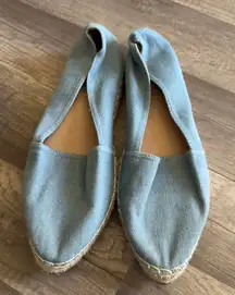 NWOT Esprit Wyoming Chambray Espadrilles Flats Almond Toe Women’s Size 9