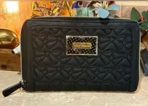 Betsey Johnson Black Quilted Clutch