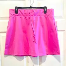 Women Pink Stretchy Shorts Skirt XL