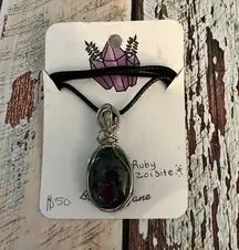 NEW! Ruby Zoisite Wire Hand Wrapped Hand Made Necklace Pendant