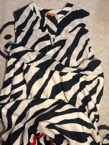 Vilagallo Black and White Maxi Dress