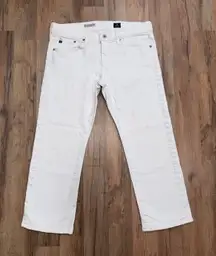 AG Adriano Goldschmied The Tomboy Crop White Jeans Women's 31 USA