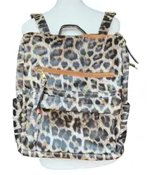 Leopard Print Backpack with Additional Strap‎
