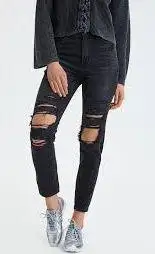 Outfitters Black Ripped Jeans