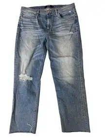 Hudson Nico straight crop distressed jeans size 31