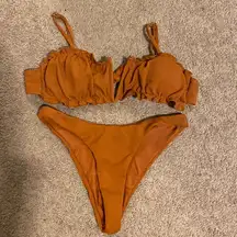 SHEIN Rust 2 Piece Bikini Set Size S
