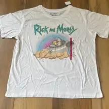 NWT Rick And Morty Swim T-shirt Womens XXL White UFO Graphic Cotton Blend