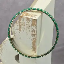 Green Gold Swirl Geometric Solid Metal Bracelet Fashion Retro Boho Jewelry JB4-7
