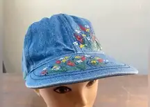 Luna Pier hand painted‎ denim baseball style hat