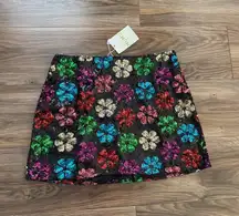 Show Me Your Mumu All Night Skort in Flower Pop Multi Sequins