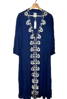 PPLA Clothing Boho Blue Maxi Dress NWT Medium