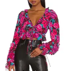 For Love & Lemons Scarlett Crop Top Size Small