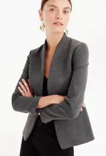 NEW J. Crew Going-Out Blazer Open Front Jacket Stretch Twill Gray Grey 4 NWT