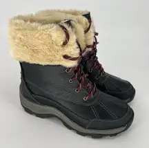 Clarks Leather Water Resistant Faux Fur Collar Boots Mazlyn Arctic Women’s 8W