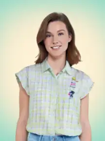 Vintage Looney Tunes Plaid Cut Graphic Top Tweety Sylvester Shirt XL