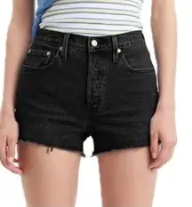 LEVI'S 501 ORIGINAL FIT HIGH RISE WOMEN'S SHORTS - BLACK, size 33, NWT