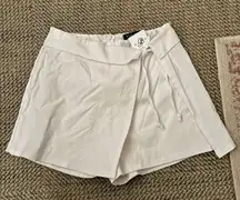 White Side Tie Skort