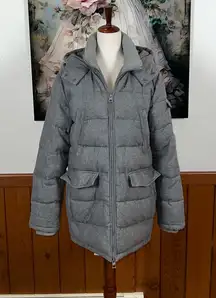 Super Nice Guess Gray Hooded Puffer Jacket!