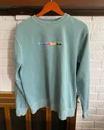 David’s Vlog Teal Blue Vlog Squad Graphic Crewneck Size S