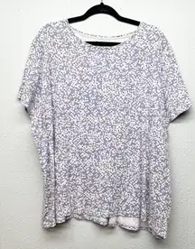 Croft & Barrow Floral Lavender Top Womens 3X Breathable Casual Everyday Wear