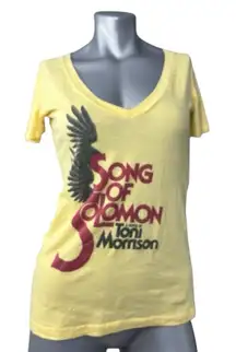 Song Of Solomon T-shirt Toni Morrison Yellow Red V-neck Medium Book Gift Author