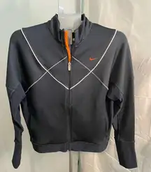 Nike Women's Size Large Dri-Fit black purple Full‎ Zip Long Sleeve Jacket