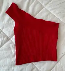 Better Be Vibrant Red Ribbed Knit Top