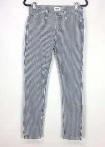Hudson Jeans Nico Mid Rise Skinny Vertical Stripe