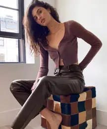 Wilfred The Melina Pant Faux Leather Straight Leg Pants 6