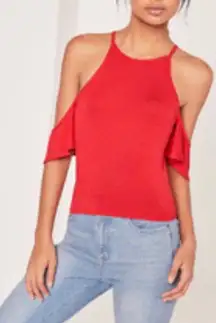 *NWT*  “High Neck, Cold Shoulder” Top