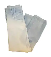 Anthropologie Women 27 Ombre Straight Leg High Rise Jeans Faded Blue, White Boho