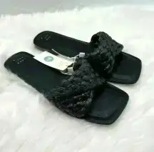 A New Day Nicolette Black Sandals Size 9.5