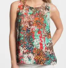 Olive & Oak Multicolored Print Envelope Satin Shell Size Medium