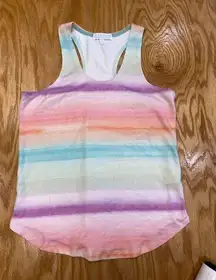 P.J. Salvage Tank Top Women XS Multicolor Striped Sleeveless Racerback Strap B64