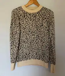 Who What Wear Animal Print Puff Sleeve Beige Top Size Medium
