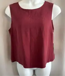 Tommy Bahama Fully Lined Silk Tank Top Crimson