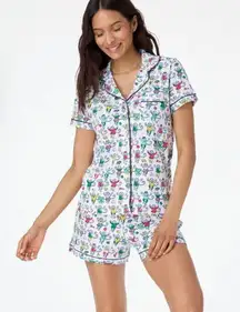 NWT Roller Rabbit Back to School Monkey Polo Pajamas Size XS