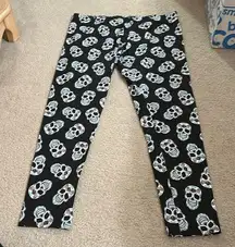 Skull Day of The Dead Leggings XL