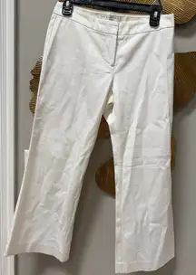 Trina Turk ivory white cotton wide dress pants size 2 trouser