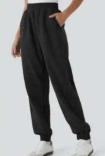 044HA.- High Waisted Pocket Corduroy Casual Joggers. Size Medium