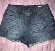 High rise Denim Star Shorts