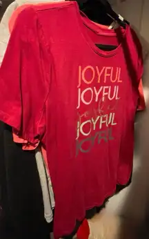 22/24 Lane Bryant Christmas Joyful shirt EUC Holiday