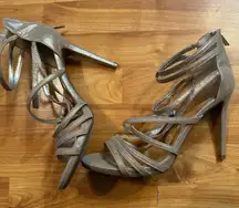Guess Gold Metallic Strappy Heels size 10