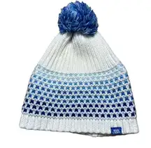 Bud Light Blue & White Pompom Beanie Hat Cap