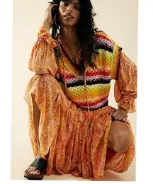 💯Free People Feeling Groovy Maxi Dress size S