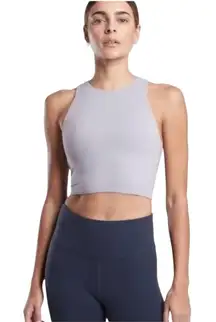 Athleta Purple Lilac Racerback Crop Tank Top Size M Athleisure Workout