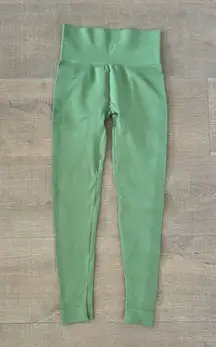 set active green full length high waisted workout yoga leggings