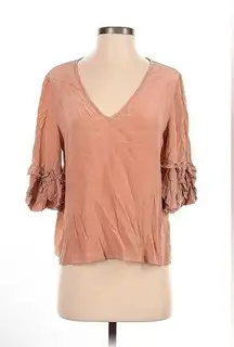 Ruffled Dusty Pink Blouse