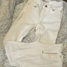 Zara White Denim Flare Jeans Size 2